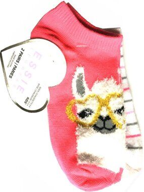 KIDS Llama Furry Face Socks + Striped Socks
